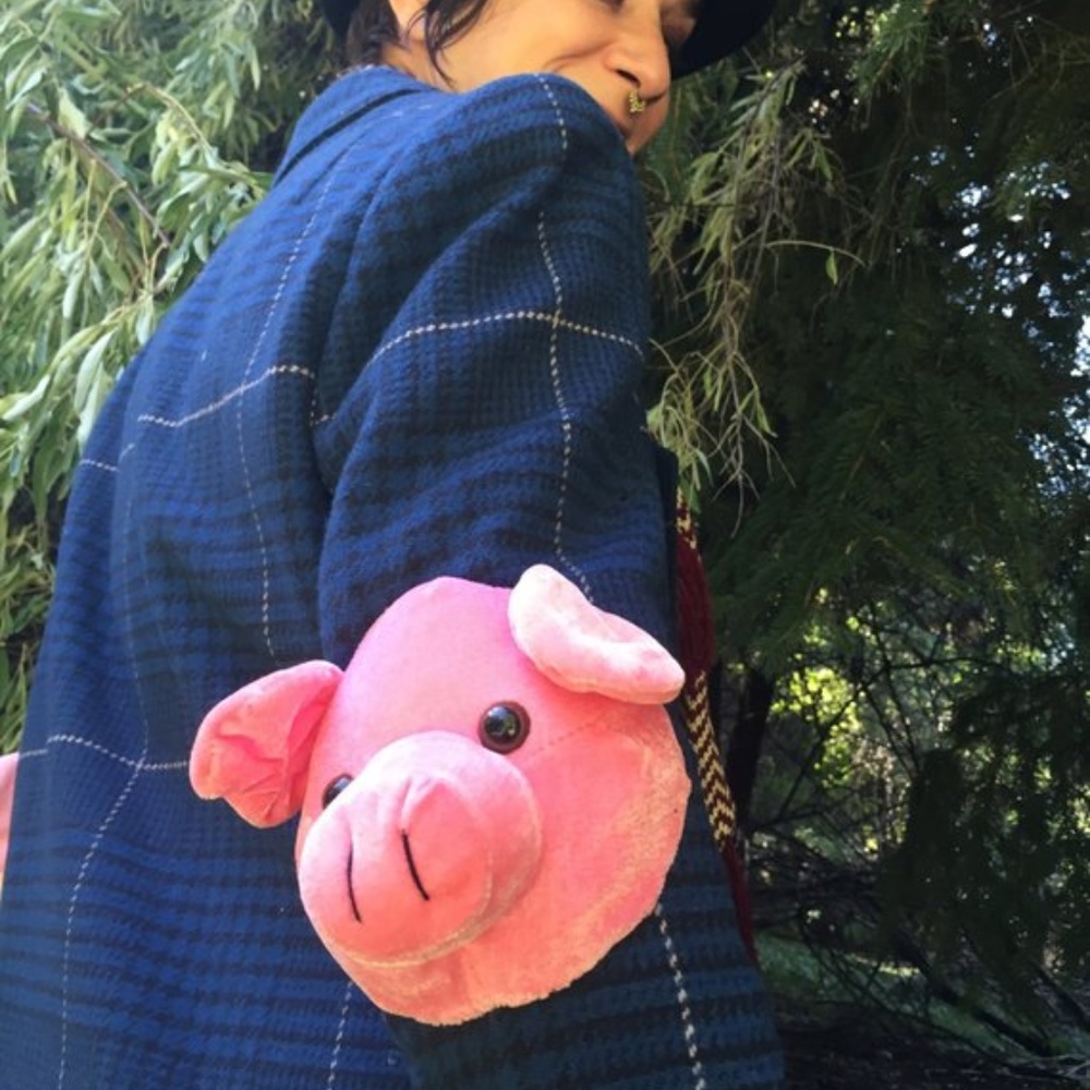 Vintage Tweed Jacket with Pig Elbow Pads!